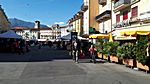 Mit der Touristenbahn durch Locarno: Marktplatz